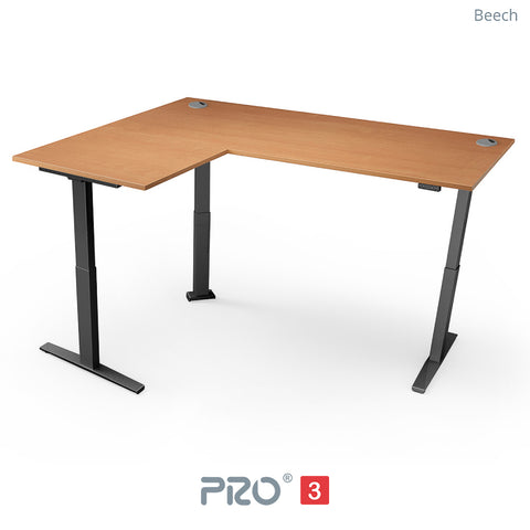 Yo-Yo DESK PRO 3 Triple Motor L-Shape Height Adjustable Standing Desk