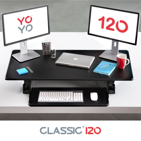 Yo-Yo DESK 120 Triple Monitor Standing Desk Converter