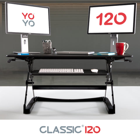 Yo-Yo DESK 120 Triple Monitor Standing Desk Converter