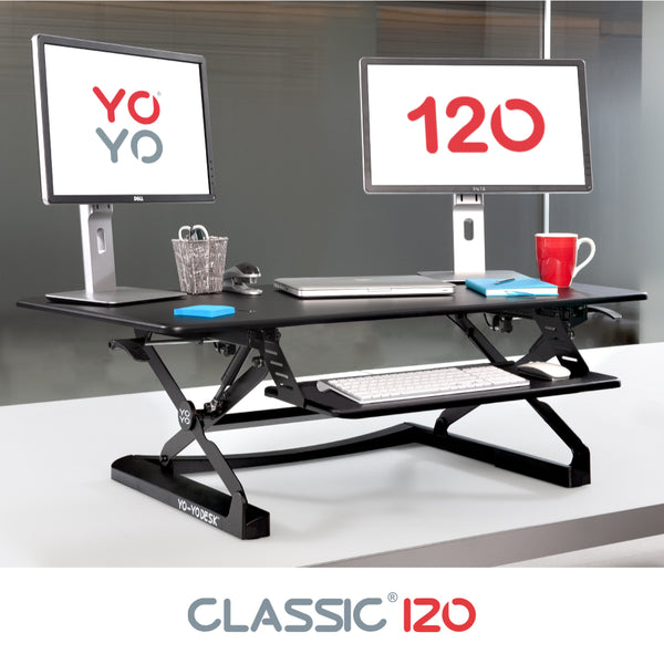 Yo-Yo DESK 120 Triple Monitor Standing Desk Converter