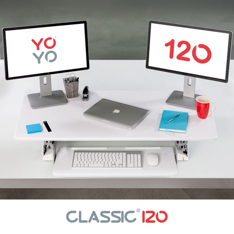 Yo-Yo DESK 120 Triple Monitor Standing Desk Converter