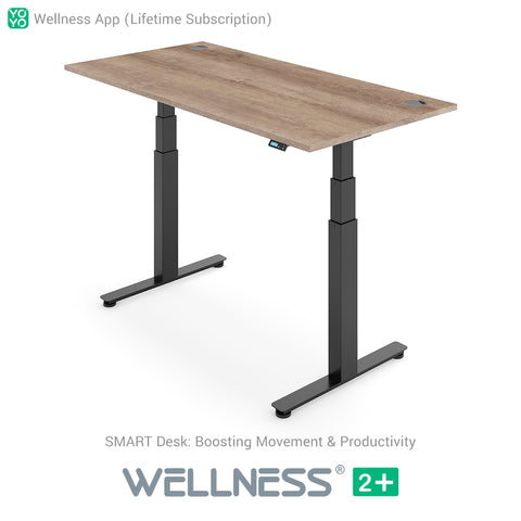 Yo-Yo DESK WELLNESS 2+ Extra Height Standing Desk with Wellness APP