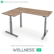 Yo-Yo DESK WELLNESS 3+ L-Shape SMART Standing Desk with Wellness APP