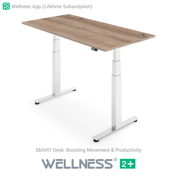 Yo-Yo DESK WELLNESS 2+ Extra Height Standing Desk with Wellness APP