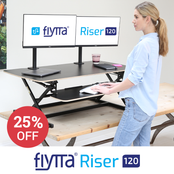 FLYTTA RISER 120 Dual Monitor Standing Desk Converter