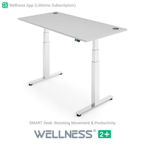 Yo-Yo DESK WELLNESS 2+ Extra Height Standing Desk with Wellness APP