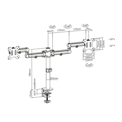 Standard DUAL - Monitor Arm