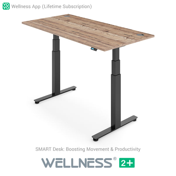 Yo-Yo DESK WELLNESS 2+ Extra Height Standing Desk with Wellness APP