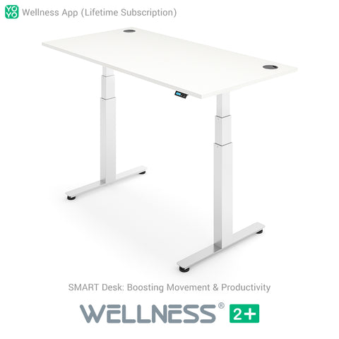 Yo-Yo DESK WELLNESS 2+ Extra Height Standing Desk with Wellness APP