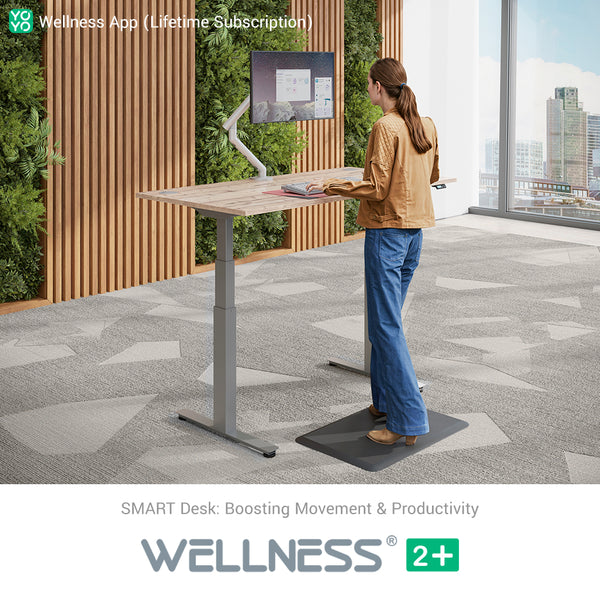 Yo-Yo DESK WELLNESS 2+ Extra Height Standing Desk with Wellness APP