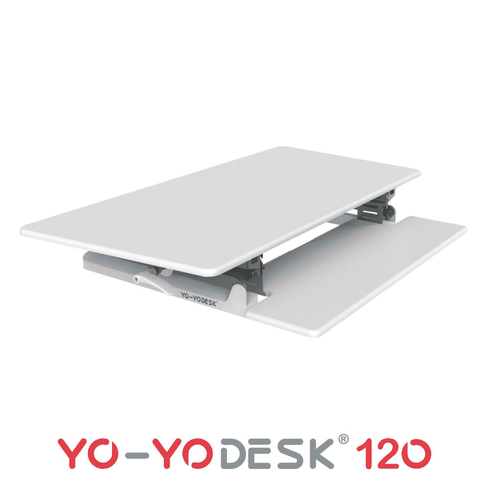 Yo-Yo DESK 120 Side View Folded White